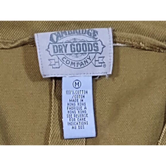 Cambridge Dry Goods Vest Green Denim Button Front Animal Paisley Print Medium - Picture 4 of 6